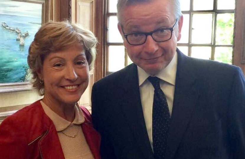 Rebecca Pow with DEFRA Secretary, Michael Gove