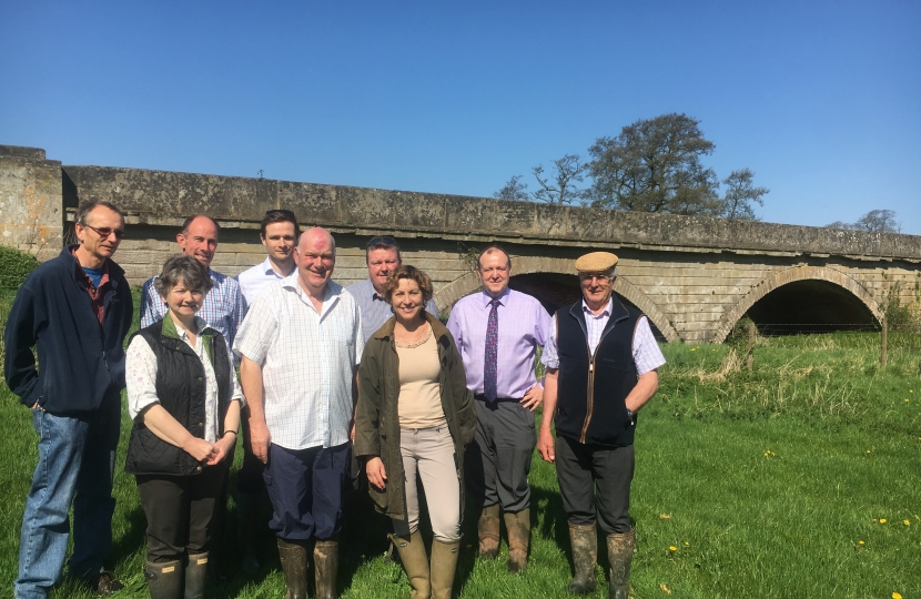 Rebecca with local farmers