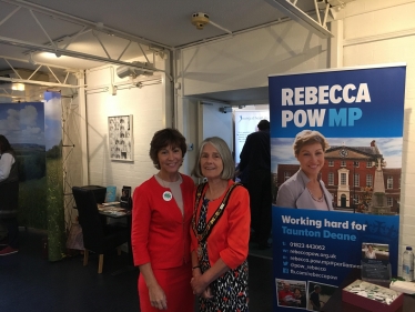 Rebecca Pow MP & Mayor of Taunton Deane, Vivienne Stock Williams