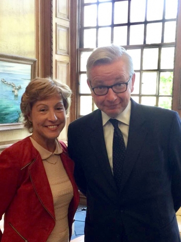 Rebecca Pow with DEFRA Secretary, Michael Gove