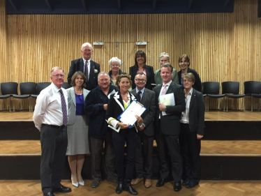 Rebecca Pow with local school representatives