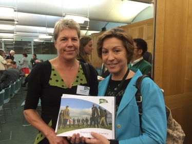 Rebecca Pow with Helen Browning, CE of the Soil association 